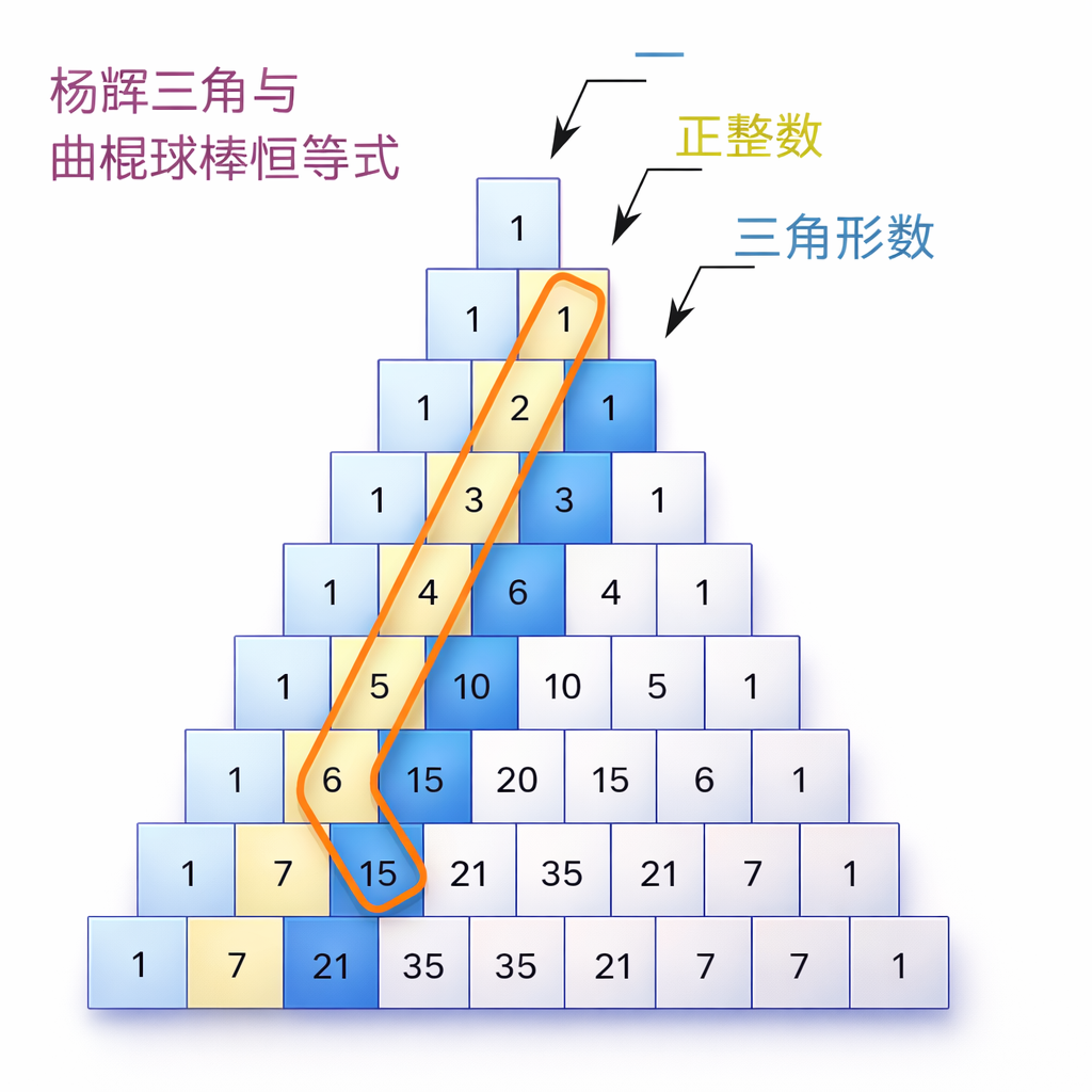 杨辉三角与曲棍球棒恒等式